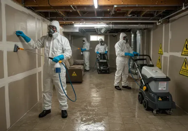 Basement Moisture Removal and Structural Drying process in Alexandria, SD